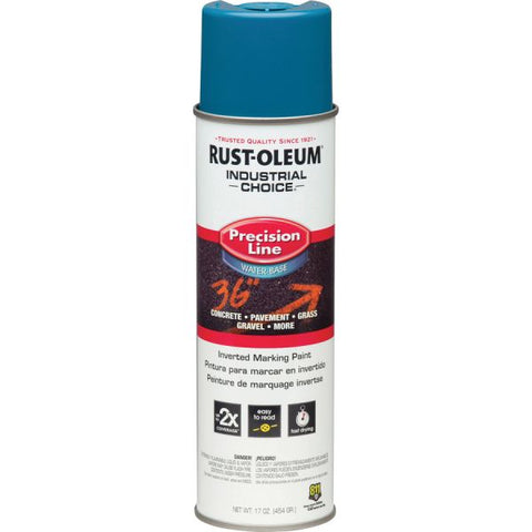 Rust-Oleum Industrial Choice Precision Line Marking Paint 17 fl oz - 1 Each - Caution Blue