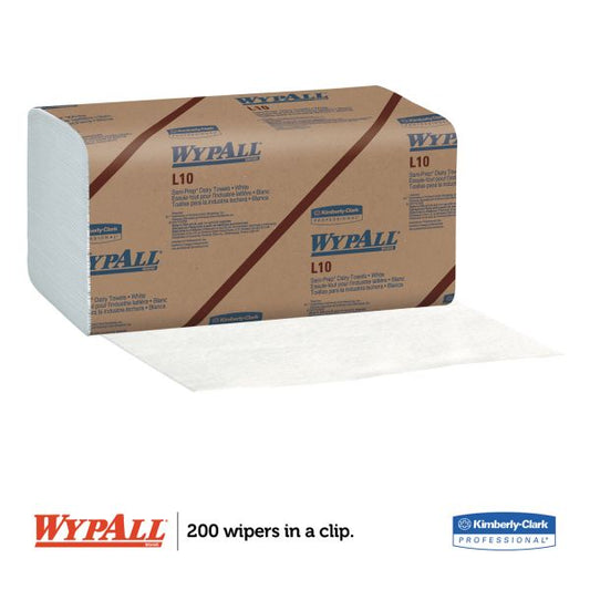 WypAll L10 SANI-PREP Dairy Towels, Banded, 2-Ply, 9.3 x 10.5, 200/Pack, 12 Packs/Carton