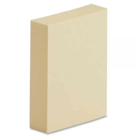 Business Source Adhesive Note Pads 1 3/8" x 1 7/8" - Yellow - 100 Sheets/ Pad - 12 Pads/ Pack