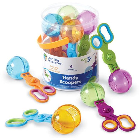 Learning Resources Handy Scoopers Theme/Subject: Learning, Fun - Skill Learning: Tactile Stimulation, Fine Motor, Eye-hand Coordination, Sensory Perception - 3 Year & Up - Translucent, Assorted