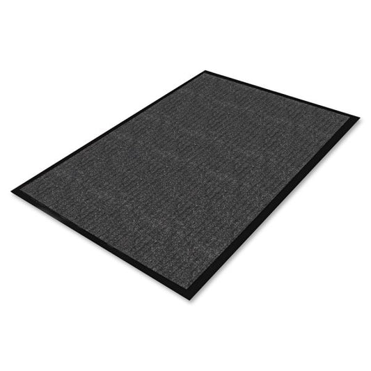 Genuine Joe Golden Series Indoor Walk-Off Floor Mat 48" x 72" - Vinyl - Charcoal Gray