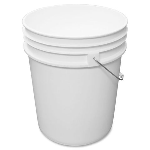 Impact Utility Bucket, Polyethylene, 5gal, White Utility bucket.