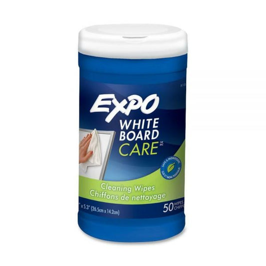 EXPO Dry-Erase Board-Cleaning Wet Wipes, 6 x 9, 50/Container