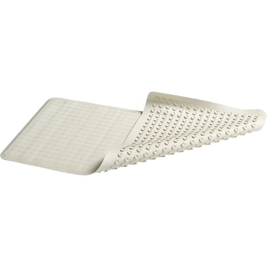 Rubbermaid Commercial Safti Grip Large Bath Mat Bathroom - 28" Length x 16" Width - Rectangle - Textured - Rubber - White