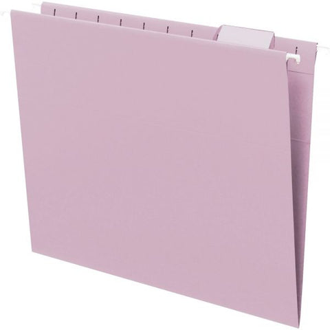 Smead Colored Hanging File Folders with 1/5 Cut Tabs, Letter Size, 1/5-Cut Tabs, Lavender, 25/Box