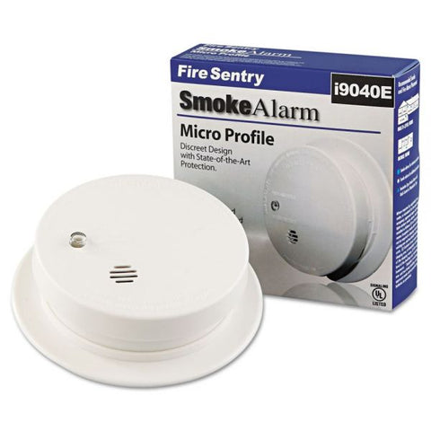 Kidde Battery-Operated Smoke Alarm Unit, 9V, 3.88" Diameter