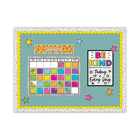 Carson-Dellosa Education Calendar Bulletin Board Set, Kind Vibes, 129 Pieces