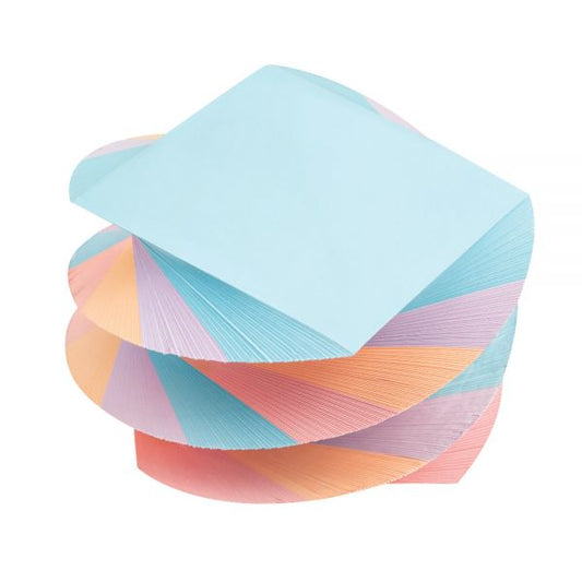 Twirl Memo Pad, 3" x 3", 1,200 Pages (600 Sheets), Assorted Colors