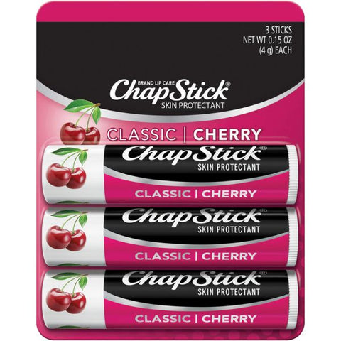 ChapStick Classic Cherry Lip Balm 0.15 oz (4.3 g) - Cherry - Applicable on Lip - Skin - Portable - 1 Each