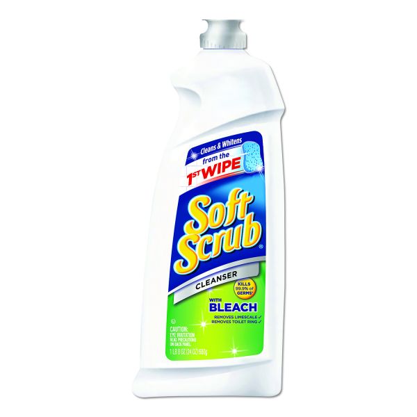 Soft Scrub Cleanser with Bleach Commercial 36 oz Bottle, 6/Carton