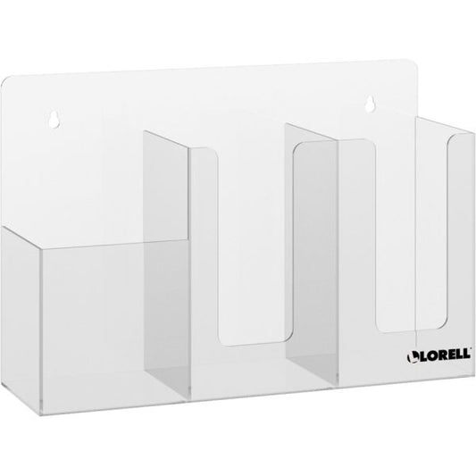 Lorell Acrylic Sanitation Station 9.9" Height x 14.8" Width x 4.5" Depth - Wall Mountable, Freestanding, Countertop, Tabletop - Acrylic - Clear