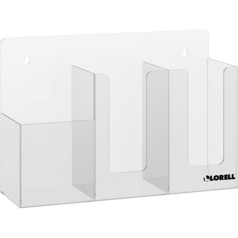 Lorell Acrylic Sanitation Station 9.9" Height x 14.8" Width x 4.5" Depth - Wall Mountable, Freestanding, Countertop, Tabletop - Acrylic - Clear