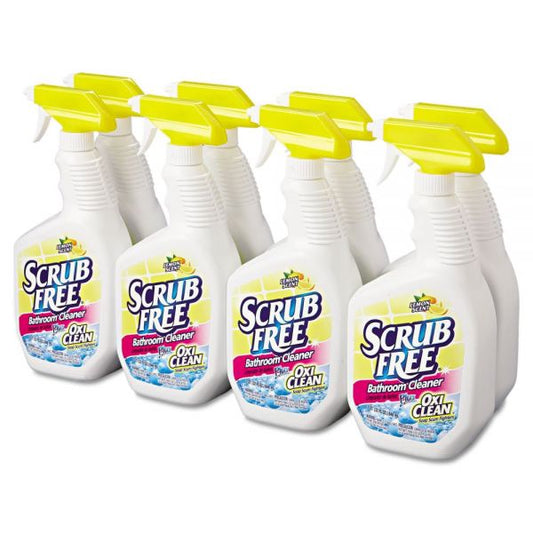 Arm & Hammer Scrub Free Soap Scum Remover, Lemon, 32oz Spray Bottle, 8/Carton