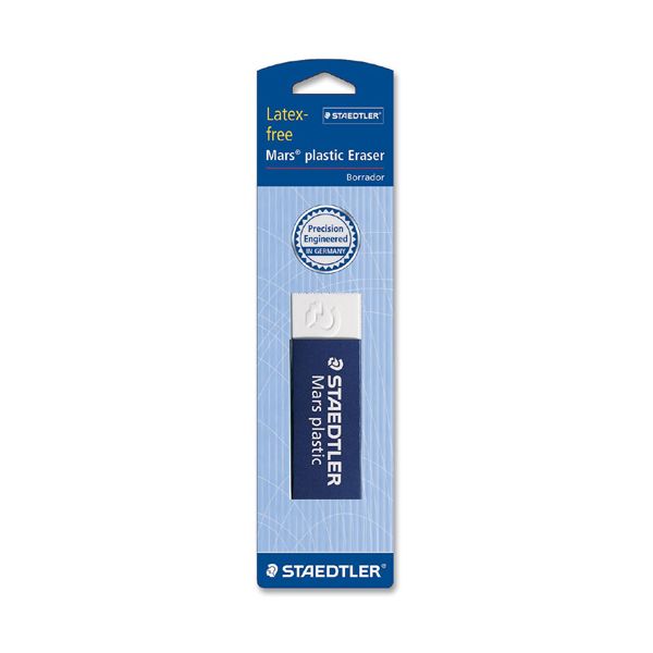 Staedtler Mars Eraser, For Pencil/Ink Marks, Rectangular Block, Large, White, 20/Box