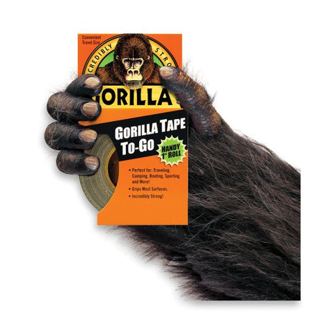 Gorilla Tape To-Go 10 yd Length x 1" Width - 1 Each - Black