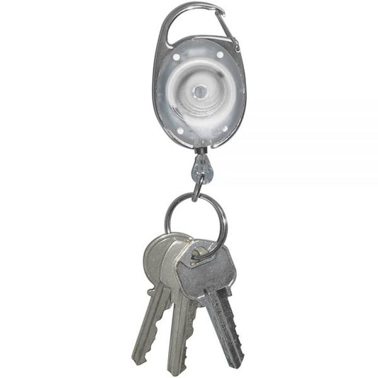 Tatco Reel Key Chain with Chrome Carabiner 6 / Pack - Chrome