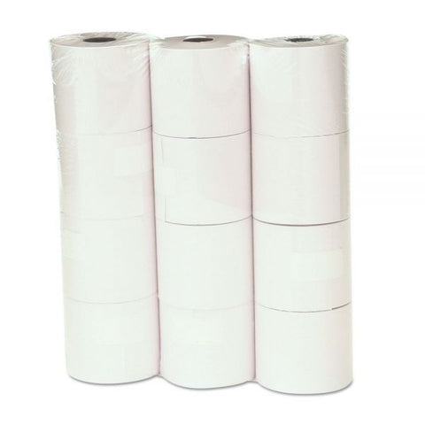 Universal Impact and Inkjet Print Bond Paper Rolls, 0.5" Core, 2.25" x 130 ft, White, 12/Pack