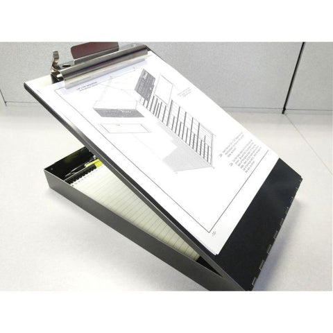 Saunders Redi-Rite Aluminum Storage Clipboard 8 1/2" x 11" - Aluminum - Black - 1 Each