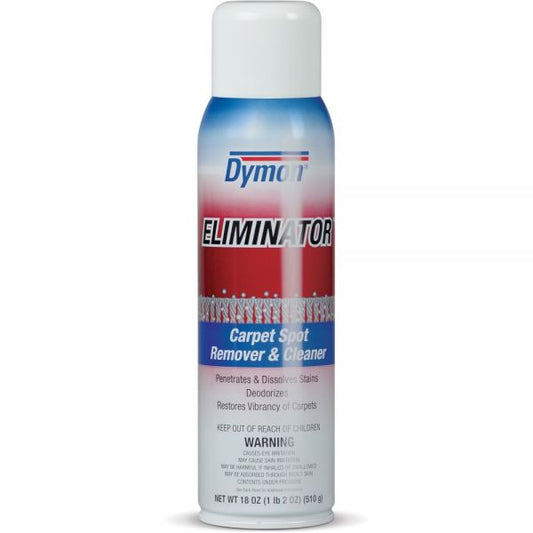 Dymon Eliminator Carpet Spot and Stain Remover, 18 oz Aerosol Spray, 12/Carton