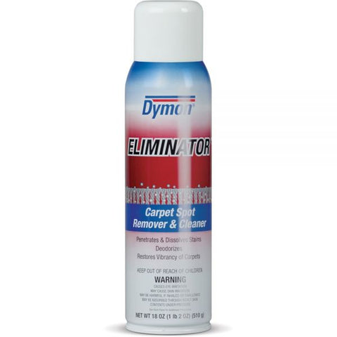 Dymon Eliminator Carpet Spot and Stain Remover, 18 oz Aerosol Spray, 12/Carton