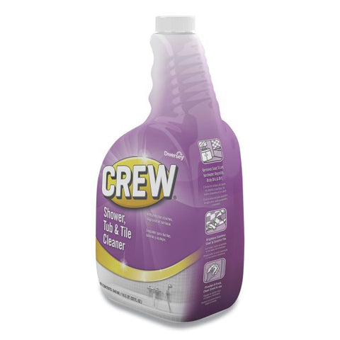 Diversey Crew Shower, Tub and Tile Cleaner, Liquid, 32 oz, 4/Carton