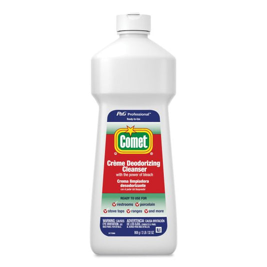 Comet Creme Deodorizing Cleanser, 32oz Bottle, 10/Carton