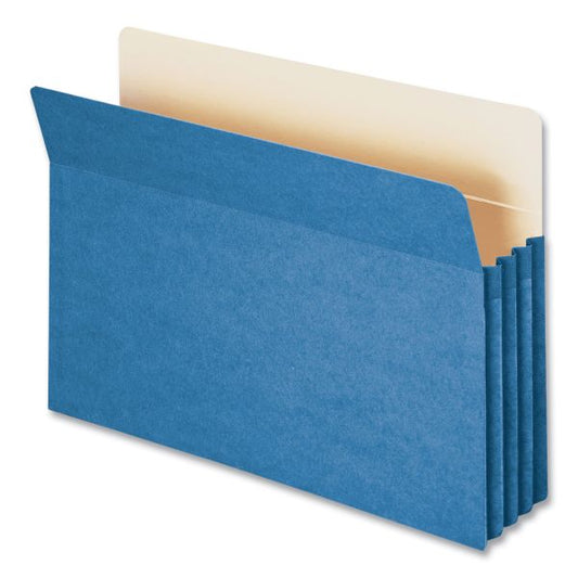 Smead Colored File Pockets, 3.5" Expansion, Legal Size, Blue