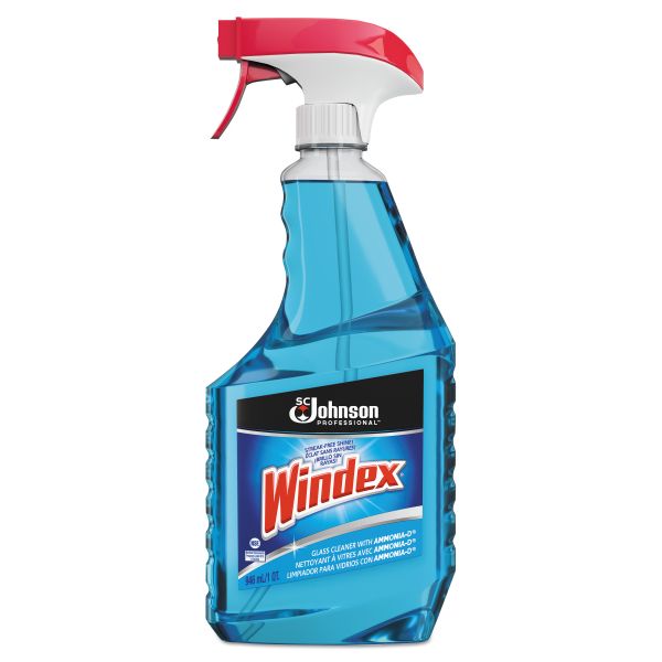 Windex Glass Cleaner with Ammonia-D, 32oz Trigger Spray Bottle