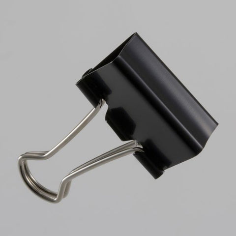 OIC Medium Binder Clips 1 1/4" Width - 5/8" Capacity - 12/ Box - Black