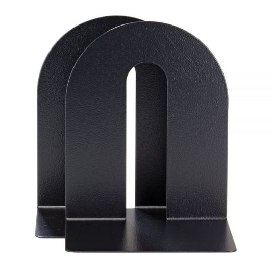 Officemate OIC Magnetic Heavy-Duty Bookends, 10" x 8" x 8", Black, Set Of 2