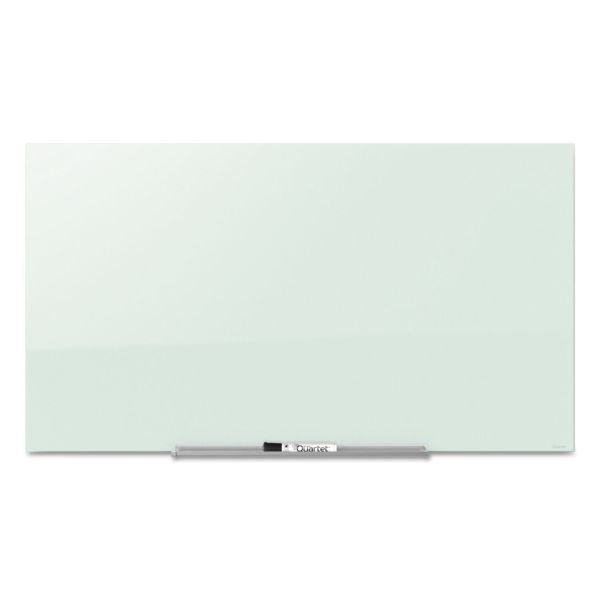 Quartet InvisaMount Magnetic Glass Marker Board, 85 x 48, White Surface