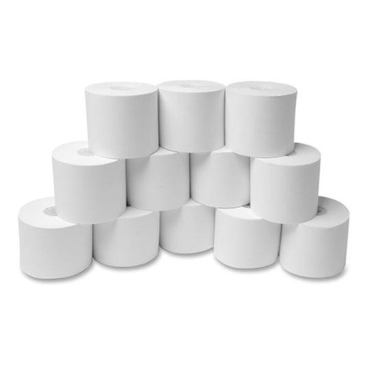 Business Source Paper Rolls 2 1/4" x 150 ft - 1-Ply - White - 12 Rolls/ Pack