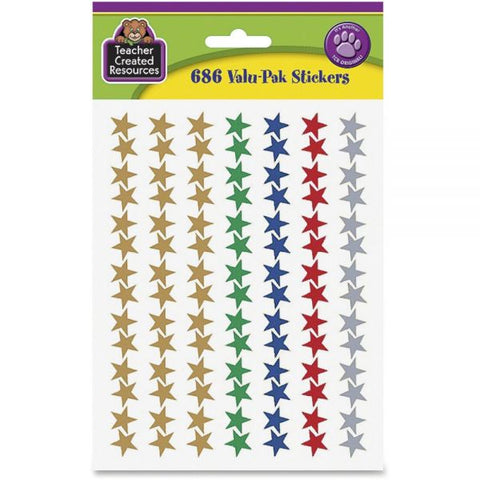 Assorted Foil Stars Stickers Valu-Pak 686 Stickers/ Pack