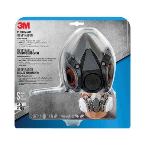 3M Half Facepiece Paint Spray/Pesticide Respirator, Small