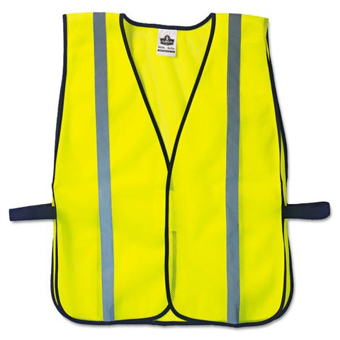 ergodyne GloWear 8020HL Safety Vest, Polyester Mesh, Hook Closure, One Size Fit All, Lime