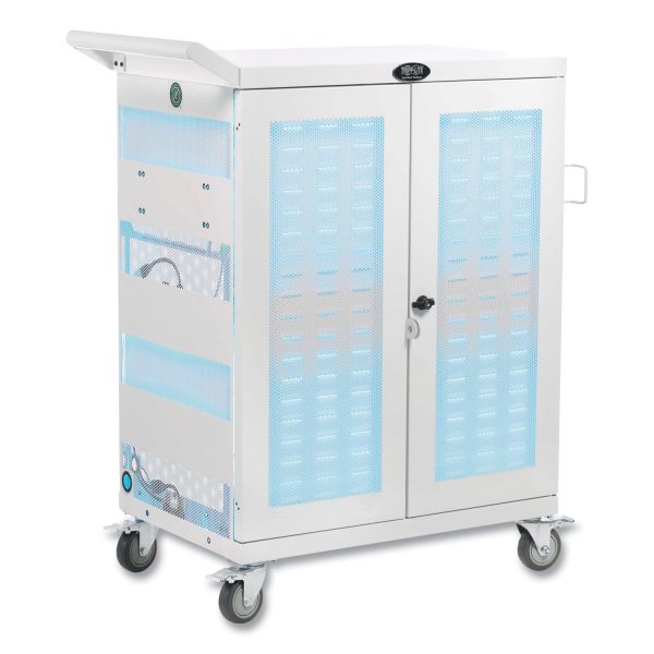 Tripp Lite UV Sterilization and Charging Cart, 32 Devices, 34.8 x 21.6 x 42.3, White