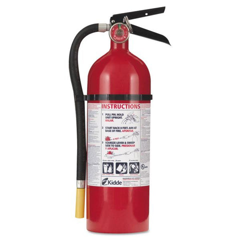 Kidde ProLine Pro 5 Multi-Purpose Dry Chemical Fire Extinguisher, 3-A, 40-B:C, 5.5 lb