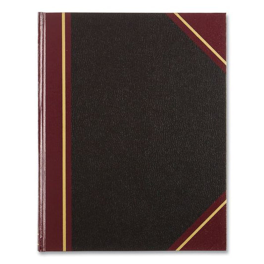 National Texthide Eye-Ease Record Book, Black/Burgundy/Gold Cover, 10.38 x 8.38 Sheets, 300 Sheets/Book