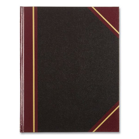 National Texthide Eye-Ease Record Book, Black/Burgundy/Gold Cover, 10.38 x 8.38 Sheets, 300 Sheets/Book