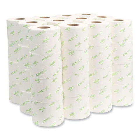 Morcon Paper Morsoft Millennium Toilet Paper, 2-Ply, White, 4 1/2 x 3 7/8 Sheet, 600 Sheets/Roll, 48 Rolls/Carton