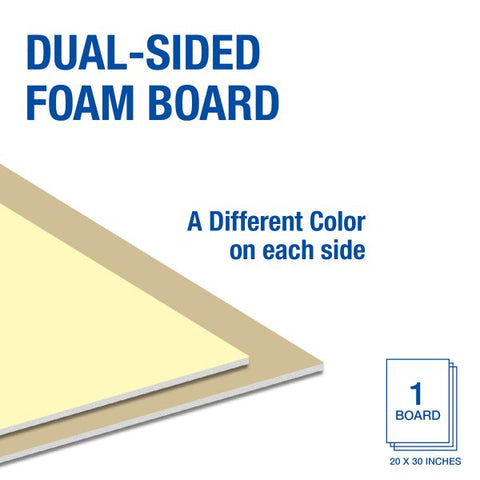 Dual Color Tan/Ivory Foam Board Dual Color Tan/Ivory Foam Board, 20"x30"