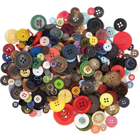 Pacon Craft Button Variety Pack Craft, Classroom Activities, Collage, Decoration, Mask, Puppet, Toy - 1 / Pack - Assorted