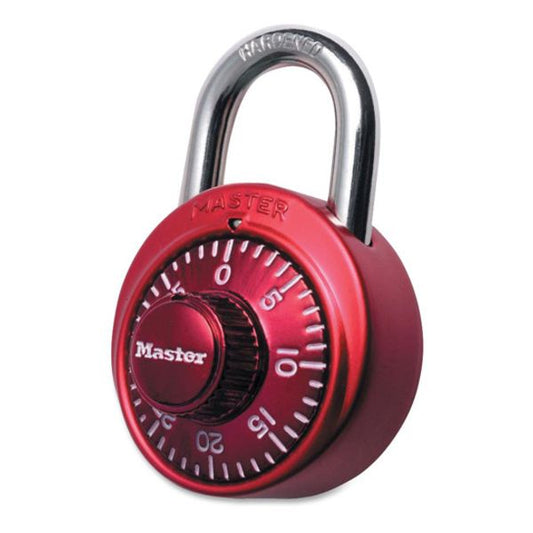 Master Lock Assorted Numeric Combination Locks 1.9" Body - 3 Number Combo - Stainless Steel - Assorted Colors