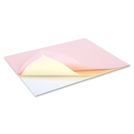 NCR Paper Superior 3-Part Carbonless Paper 8.50" x 11" - 20 lb Paper Weight - Reverse Collated - Pink, Canary, White - 500/ Pack (167 Sets)