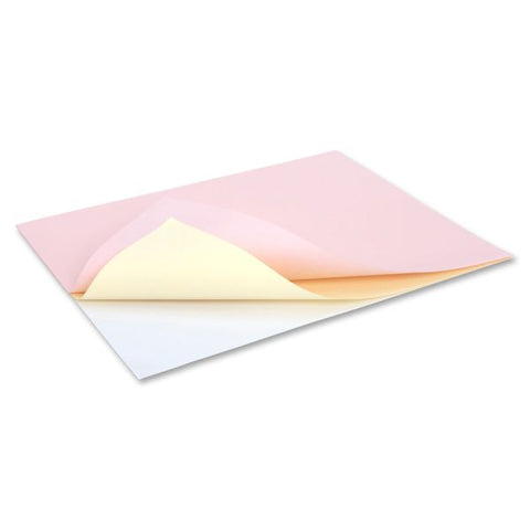 NCR Paper Superior 3-Part Carbonless Paper 8.50" x 11" - 20 lb Paper Weight - Reverse Collated - Pink, Canary, White - 500/ Pack (167 Sets)