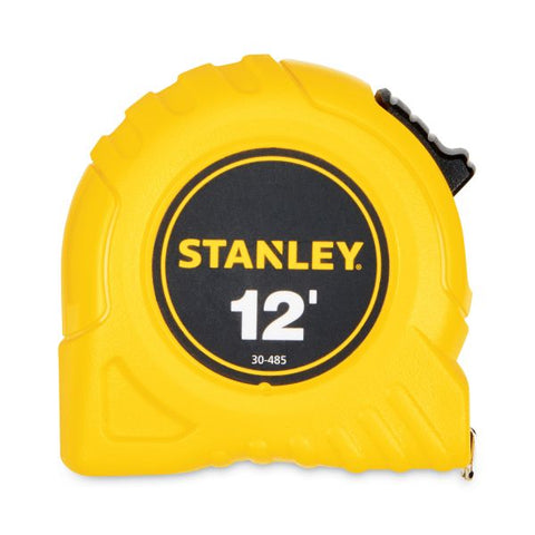 Stanley Bostitch Power Return Tape Measure w/Belt Clip, 0. 12ft, Yellow