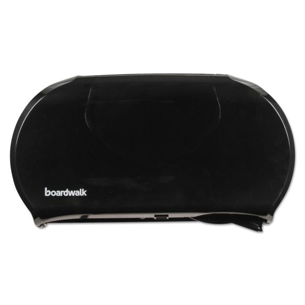 Boardwalk Jumbo Twin Toilet Tissue Dispenser, 20.25 x 6 x 12.25, Black