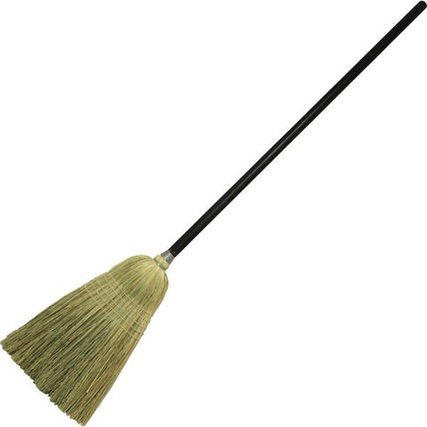 Genuine Joe GJO58564, Corn Blend Janitor Broom, 6 / Carton, Black Corn Bristle - 58.8" Overall Length - 6 / Carton