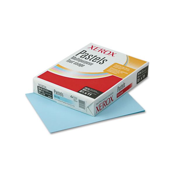 Xerox Vitality Pastel Multipurpose Paper, 20 lb, 8 1/2 x 11, Blue, 500 Sheets/Ream