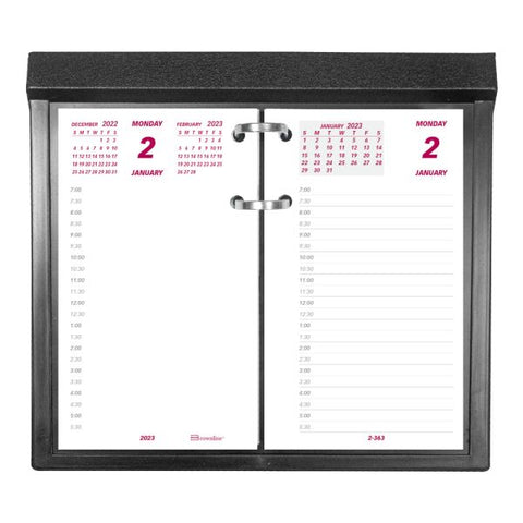 Brownline Daily Calendar Refill, 6" x 3-1/2", Burgundy/White, January To December 2023, C2R, 2023 Calendar